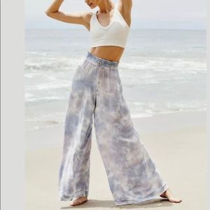 Free People Movement Ibiza Nights Blue Wide Leg